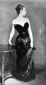 Scandals and Secrets, example Sargent's Madame X Sargent's Madame X, the original, with the fallen shoulder strap